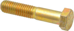 Value Collection - 1/2-13 UNC, 2-1/2" Length Under Head Hex Head Cap Screw - Partially Threaded, Grade 8 Alloy Steel, Zinc-Plated Finish, 3/4" Hex - Caliber Tooling