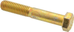 Value Collection - 1/2-13 UNC, 3" Length Under Head Hex Head Cap Screw - Partially Threaded, Grade 8 Alloy Steel, Zinc-Plated Finish, 3/4" Hex - Caliber Tooling