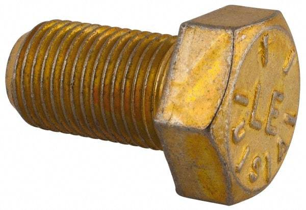 Value Collection - 1/2-20 UNF, 7/8" Length Under Head Hex Head Cap Screw - Fully Threaded, Grade 8 Alloy Steel, Zinc-Plated Finish, 3/4" Hex - Caliber Tooling