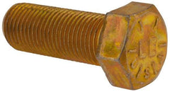 Value Collection - 9/16-18 UNF, 1-1/2" Length Under Head Hex Head Cap Screw - Fully Threaded, Grade 8 Alloy Steel, Zinc-Plated Finish, 13/16" Hex - Caliber Tooling