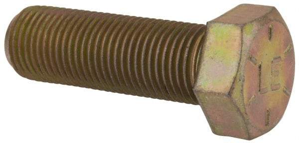 Value Collection - 9/16-18 UNF, 1-3/4" Length Under Head Hex Head Cap Screw - Fully Threaded, Grade 8 Alloy Steel, Zinc-Plated Finish, 13/16" Hex - Caliber Tooling