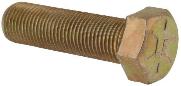 Value Collection - 9/16-18 UNF, 2" Length Under Head Hex Head Cap Screw - Fully Threaded, Grade 8 Alloy Steel, Zinc-Plated Finish, 13/16" Hex - Caliber Tooling