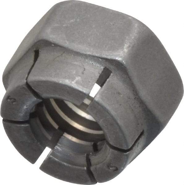 Flex-Loc - 5/16-18 UNC Grade 2 Hex Lock Nut with Expanding Flex Top - Uncoated, Meets Military Specifications - Caliber Tooling