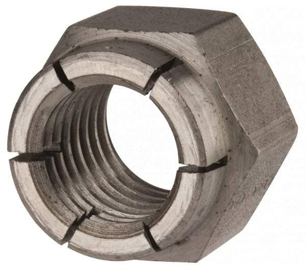 Flex-Loc - 3/4-10 UNC Grade 2 Hex Lock Nut with Expanding Flex Top - Uncoated, Meets Military Specifications - Caliber Tooling