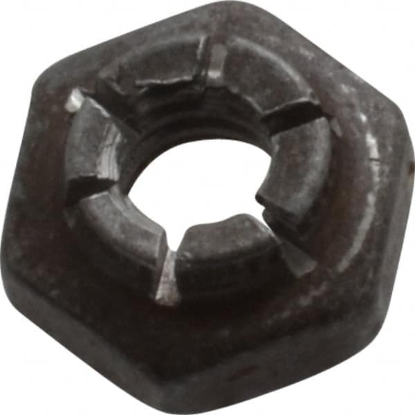 Flex-Loc - #10-24 UNJC Grade 2 Hex Lock Nut with Expanding Flex Top - 3/16" High, Uncoated, Meets Military Specifications - Caliber Tooling