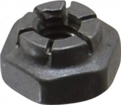 Flex-Loc - #8-32 UNJC Grade 2 Hex Lock Nut with Expanding Flex Top - 3/16" High, Uncoated, Meets Military Specifications - Caliber Tooling