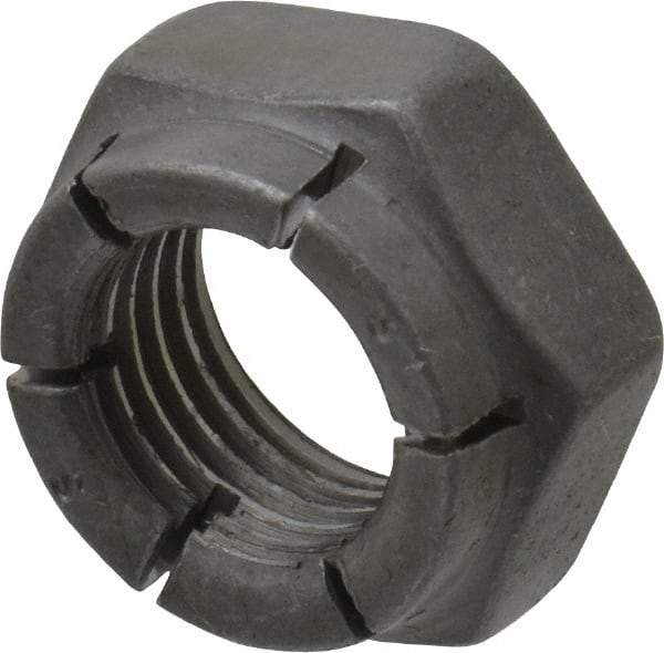 Flex-Loc - 3/8-24 UNJF Grade 2 Hex Lock Nut with Expanding Flex Top - 9/32" High, Uncoated, Meets Military Specifications - Caliber Tooling