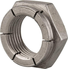 Flex-Loc - 1-12 UNJF Grade 2 Hex Lock Nut with Expanding Flex Top - 1-7/16" Width Across Flats, Uncoated, Meets Military Specifications - Caliber Tooling