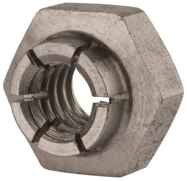 Flex-Loc - 1/4-20 UNC 18-8 Heavy Hex Lock Nut with Expanding Flex Top - Uncoated, Meets Military Specifications - Caliber Tooling