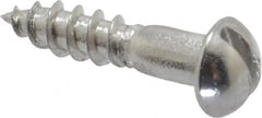 Value Collection - #4, 1/2" Length Under Head, Slotted Drive, Round Head Wood Screw - Caliber Tooling