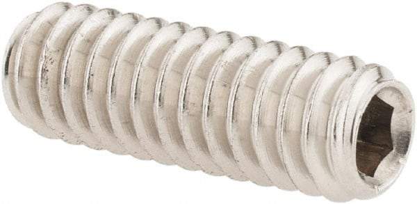 Value Collection - 1/4-20 UNC, 3/4" OAL, Cup Point Set Screw - Grade 316 Stainless Steel, 1/8" Key - Caliber Tooling