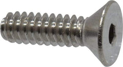 Value Collection - #6-32 UNC Hex Socket Drive, 82° Flat Screw - Grade 18-8 Stainless Steel, 1/2" OAL - Caliber Tooling