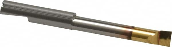 Kennametal - 0.156" Min Bore Diam, 7/8" Max Bore Depth, 3.95mm Shank Diam, Boring Bar - Right Hand Cut, Solid Carbide, TiN Finish - Exact Industrial Supply