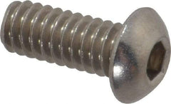 Value Collection - 1/4-20 UNC Hex Socket Drive, Button Screw - Grade 18-8 Stainless Steel, 5/8" Length Under Head - Caliber Tooling