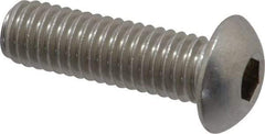 Value Collection - 3/8-16 UNC Hex Socket Drive, Button Screw - Grade 18-8 Stainless Steel, 1-1/4" Length Under Head - Caliber Tooling