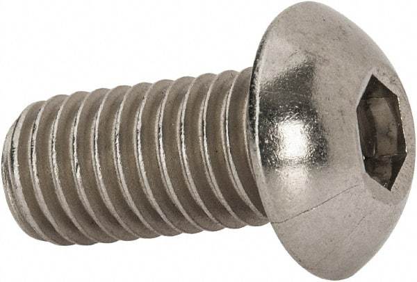 Value Collection - 1/2-13 UNC Hex Socket Drive, Button Screw - Grade 18-8 Stainless Steel, 1" Length Under Head - Caliber Tooling