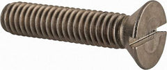 Value Collection - 5/16-18 UNC, 1-1/2" OAL Slotted Drive Machine Screw - Flat Head, Grade 18-8 Stainless Steel, Uncoated, Without Washer - Caliber Tooling