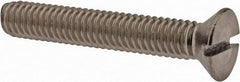 Value Collection - 5/16-18 UNC, 2" OAL Slotted Drive Machine Screw - Flat Head, Grade 18-8 Stainless Steel, Uncoated, Without Washer - Caliber Tooling