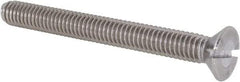 Value Collection - 5/16-18 UNC, 3" OAL Slotted Drive Machine Screw - Flat Head, Grade 18-8 Stainless Steel, Uncoated, Without Washer - Caliber Tooling