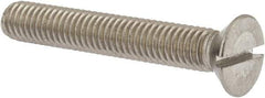 Value Collection - 3/8-16 UNC, 2-1/2" OAL Slotted Drive Machine Screw - Flat Head, Grade 18-8 Stainless Steel, Uncoated, Without Washer - Caliber Tooling