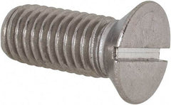 Value Collection - 1/2-13 UNC, 1-1/4" OAL Slotted Drive Machine Screw - Flat Head, Grade 18-8 Stainless Steel, Uncoated, Without Washer - Caliber Tooling