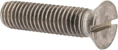 Value Collection - 1/2-13 UNC, 2" OAL Slotted Drive Machine Screw - Flat Head, Grade 18-8 Stainless Steel, Uncoated, Without Washer - Caliber Tooling