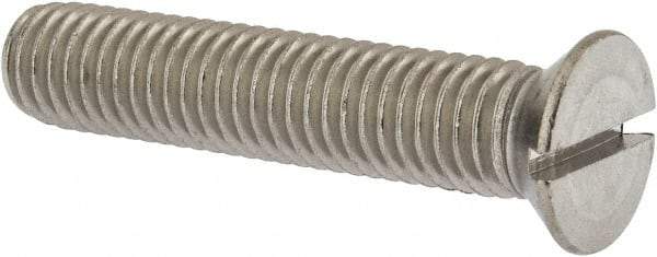 Value Collection - 1/2-13 UNC, 2-1/2" OAL Slotted Drive Machine Screw - Flat Head, Grade 18-8 Stainless Steel, Uncoated, Without Washer - Caliber Tooling