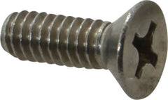 Value Collection - 1/4-20 UNC, 3/4" OAL Phillips Drive Machine Screw - Flat Head, Grade 18-8 Stainless Steel, Uncoated, Without Washer - Caliber Tooling