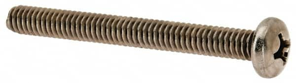 Value Collection - 1/4-20 UNC, 2-1/2" Length Under Head Phillips Drive Machine Screw - Pan Head, Grade 18-8 Stainless Steel, Uncoated, Without Washer - Caliber Tooling