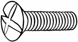 Value Collection - M5x0.80 Metric Coarse, 40mm OAL Phillips Drive Machine Screw - Oval Head, Grade 18-8 & A2 Stainless Steel, Uncoated, Without Washer - Caliber Tooling