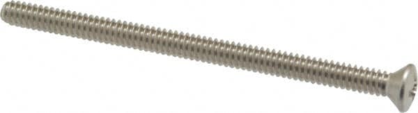 Value Collection - #10-24 UNC, 3" OAL Phillips Drive Machine Screw - Oval Head, Grade 18-8 Stainless Steel, Uncoated, Without Washer - Caliber Tooling