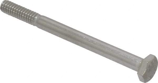 Value Collection - 1/4-20 UNC, 3" Length Under Head Hex Head Cap Screw - Grade 316 Stainless Steel, 7/16" Hex - Caliber Tooling