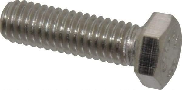 Value Collection - 3/8-16 UNC, 1-1/4" Length Under Head Hex Head Cap Screw - Grade 316 Stainless Steel, 9/16" Hex - Caliber Tooling