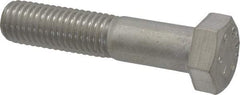 Value Collection - 1-1/4 - 7 UNC 4" Length Under Head Hex Head Cap Screw - Partially Threaded, 316 Stainless Steel, Uncoated, 1-1/4" Hex - Caliber Tooling