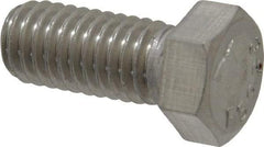 Value Collection - 7/16-14 UNC, 1" Length Under Head Hex Head Cap Screw - Grade 18-8 Stainless Steel, 5/8" Hex - Caliber Tooling