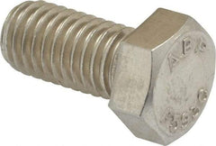 Value Collection - 1/2-13 UNC, 1" Length Under Head Hex Head Cap Screw - Grade 18-8 Stainless Steel, 3/4" Hex - Caliber Tooling