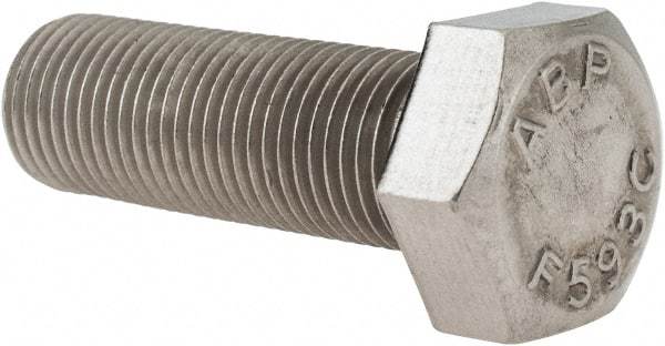 Value Collection - 1/2-20 UNF, 1-1/2" Length Under Head Hex Head Cap Screw - Grade 18-8 Stainless Steel, 3/4" Hex - Caliber Tooling