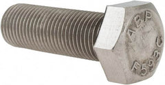 Value Collection - 1/2-20 UNF, 1-1/2" Length Under Head Hex Head Cap Screw - Grade 18-8 Stainless Steel, 3/4" Hex - Caliber Tooling