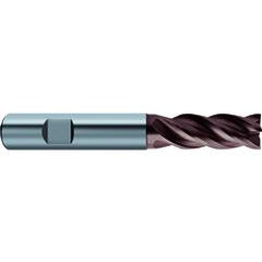 7/16x7/16x7/8x2-3/4 4Fl Carbide RF100 Diver End Mill-.0138 Chamfer-Cylindrical Shank-nano-Si - Caliber Tooling