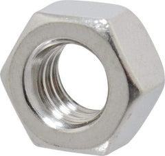 Value Collection - 5/16-18 UNC Stainless Steel Right Hand Hex Nut - 1/2" Across Flats, 17/64" High, Uncoated - Caliber Tooling