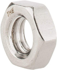 Value Collection - 5/16-18 UNC Stainless Steel Right Hand Hex Jam Nut - 1/2" Across Flats, 3/16" High, Uncoated - Caliber Tooling