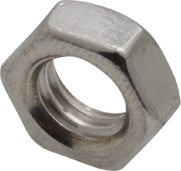 Value Collection - 3/8-16 UNC Stainless Steel Right Hand Hex Jam Nut - 9/16" Across Flats, 7/32" High, Uncoated - Caliber Tooling