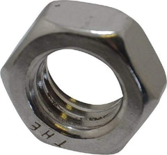 Value Collection - 1/2-13 UNC Stainless Steel Right Hand Hex Jam Nut - 3/4" Across Flats, 5/16" High, Uncoated - Caliber Tooling