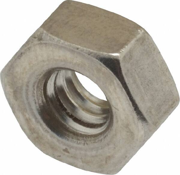 Value Collection - 1/4-20 UNC Stainless Steel Right Hand Heavy Hex Nut - 1/2" Across Flats, 15/64" High, Uncoated - Caliber Tooling