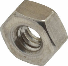 Value Collection - 1/4-20 UNC Stainless Steel Right Hand Heavy Hex Nut - 1/2" Across Flats, 15/64" High, Uncoated - Caliber Tooling