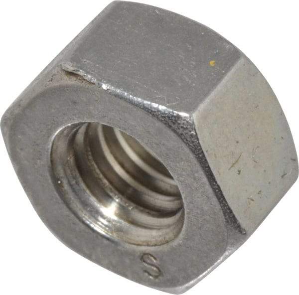 Value Collection - 5/16-18 UNC Stainless Steel Right Hand Heavy Hex Nut - 9/16" Across Flats, 19/64" High, Uncoated - Caliber Tooling