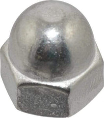 Value Collection - 1/4-20" UNC, 7/16" Width Across Flats, Uncoated, Stainless Steel Acorn Nut - 21/64" Overall Height, Grade 18-8 - Caliber Tooling