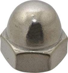 Value Collection - 3/8-16" UNC, 5/8" Width Across Flats, Uncoated, Stainless Steel Acorn Nut - 27/64" Overall Height, Grade 18-8 - Caliber Tooling