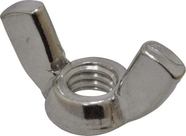 Value Collection - 3/8-16 UNC, Stainless Steel Standard Wing Nut - Grade 18-8, 1.44" Wing Span, 0.79" Wing Span - Caliber Tooling