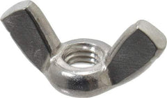 Value Collection - #10-32 UNF, Stainless Steel Standard Wing Nut - Grade 18-8, 0.91" Wing Span, 0.47" Wing Span - Caliber Tooling